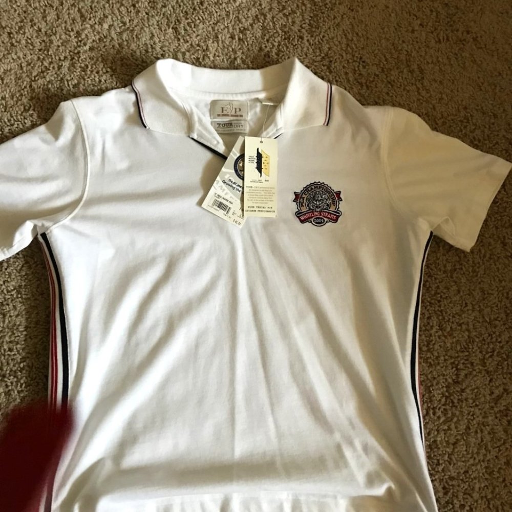 LADIES OFFICIAL PGA POLO GOLF SHIRT - NEW WITH TAGS - SIZE MEDIUM